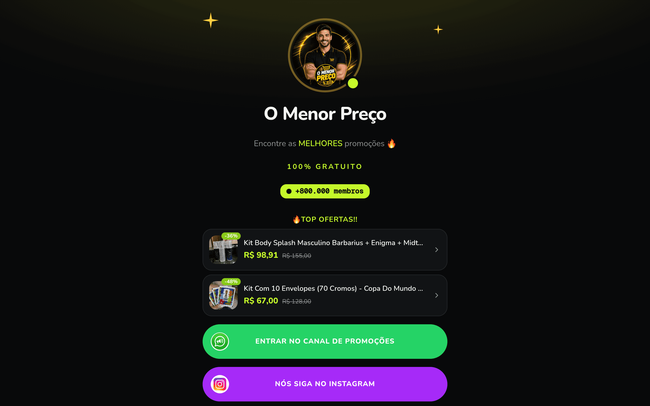 Captura do site O Menor Preço — Comunidade · Varejo